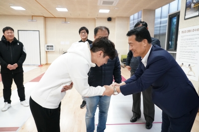 전국체전 우리구 출전선수단 격려 방문